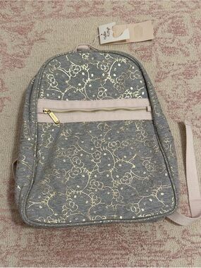 Hello Kitty Gray and Pink Backpack with Gold Accents from Pottery Barn Kids